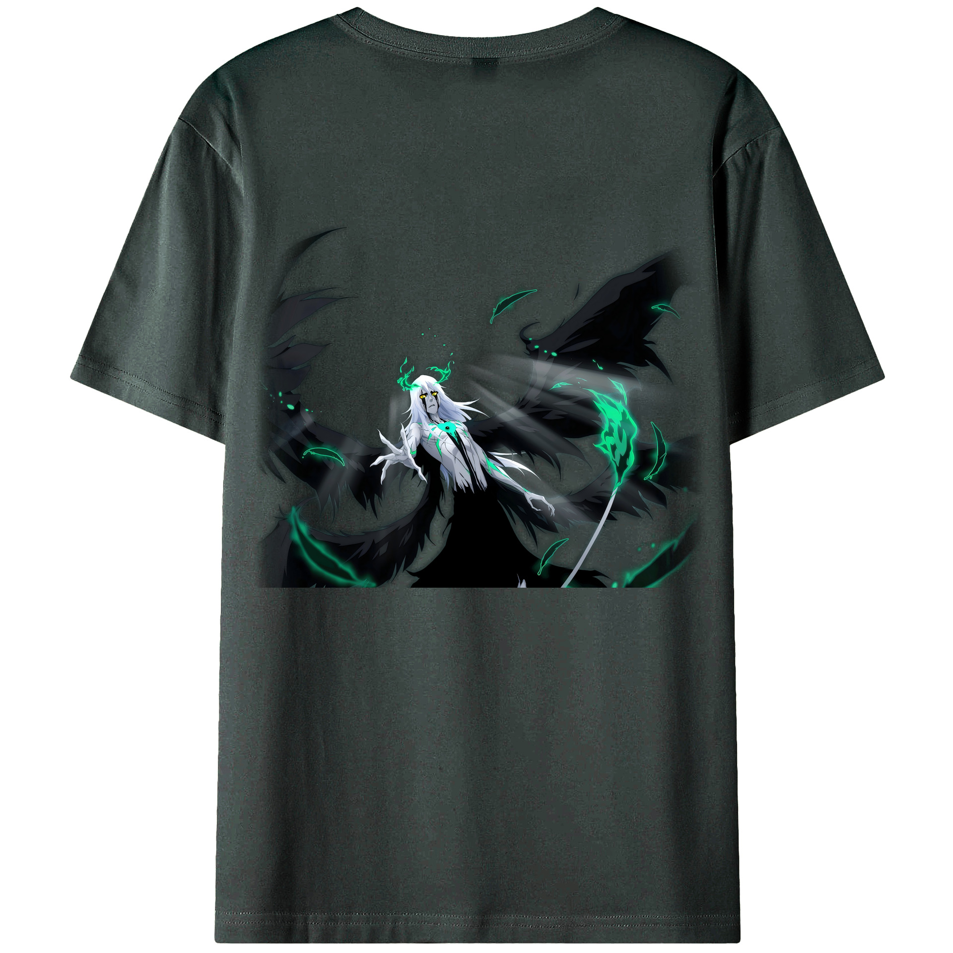 （画像用） ブリーチ ウルキオラ·シファー BLEACH Ulquiorra cifer 綿100％ メンズ半袖Tシャツ（バックプリント） 通気性